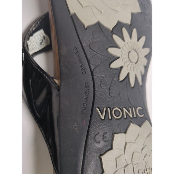 Vionic Sandals Women 8 Black Rest Eve Jeweled Arch Support Thong Flip Flop EU39 - Picture 13 of 13